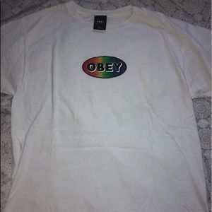 Obey Rainbow Logo T Shirt